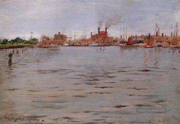  brook - Harbor Szene Brooklyn Docks William Merritt Chase